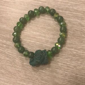 NEW Green Beaded Bracelet